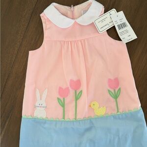 Florence Eiseman Pink and Blue Springtime Dress